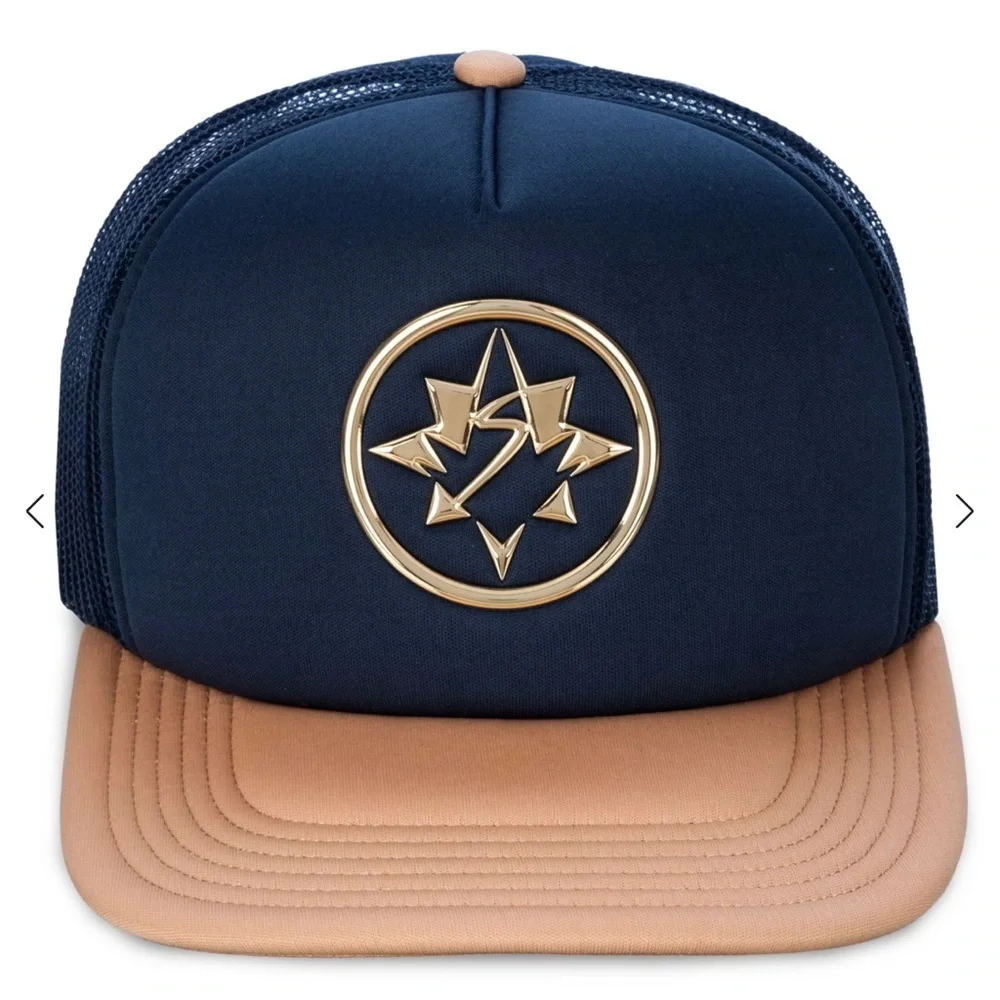 Marvel Navy and Tan Cap with Gold Logo - Picture 1 of 4